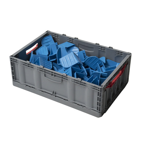 Caja de plástico plegable y lisa 600x400x221mm
