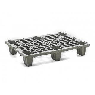 Palet expositor 800x600x135 mm - plástico, plataforma abierta, 800 kg