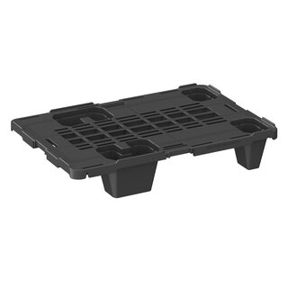 Palet expositor 600x400x115 mm - plástico, base abierta, 300 kg