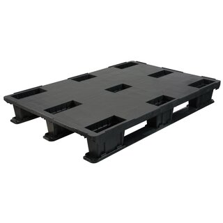 Palet 1200x1000x175 mm - plástico, plataforma cerrada, 3 patines, 1200 kg