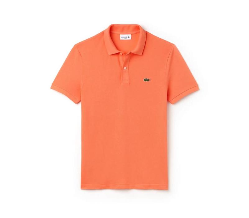 LACOSTE SLIM FIT  POLO VAN EFFEN PETIT PIQUÉ PEACH