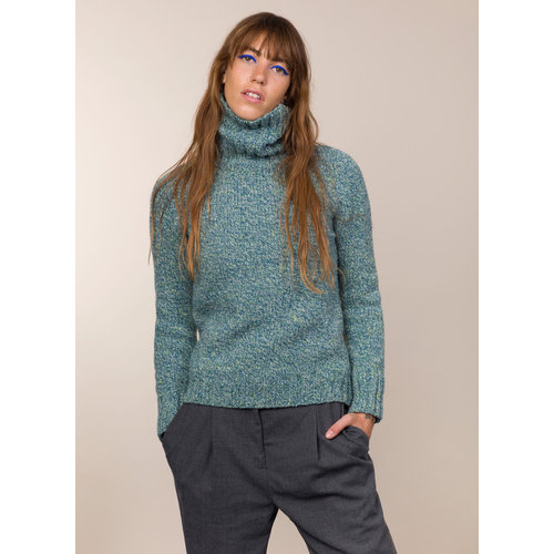  Fisherman out of Ireland FISHERMAN OUT OF IRELAND POLO NECK SWEATER SEA GREEN 