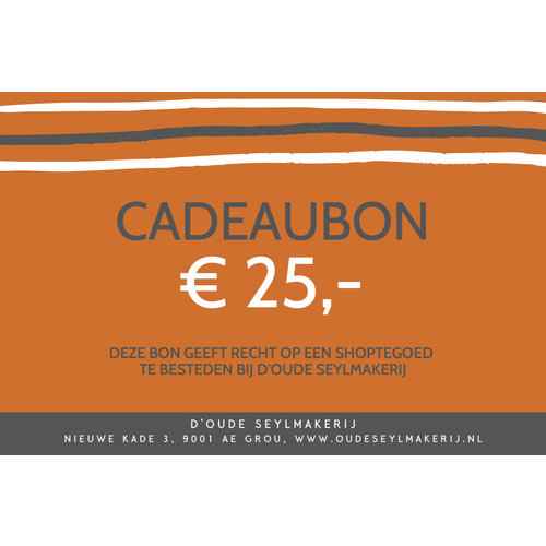  Oude Seylmakerij Cadeaubon € 25 