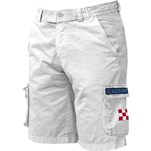  MC2 Saint Barth Mc2 Saint Barth Freeport Cargo Pocket Short White 