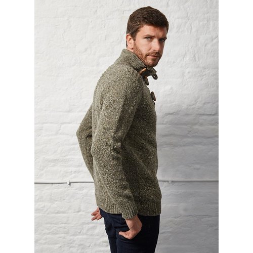  Fisherman out of Ireland FISHERMAN TOGGLE BUTTON COLLAR SWEATER GREENERY 