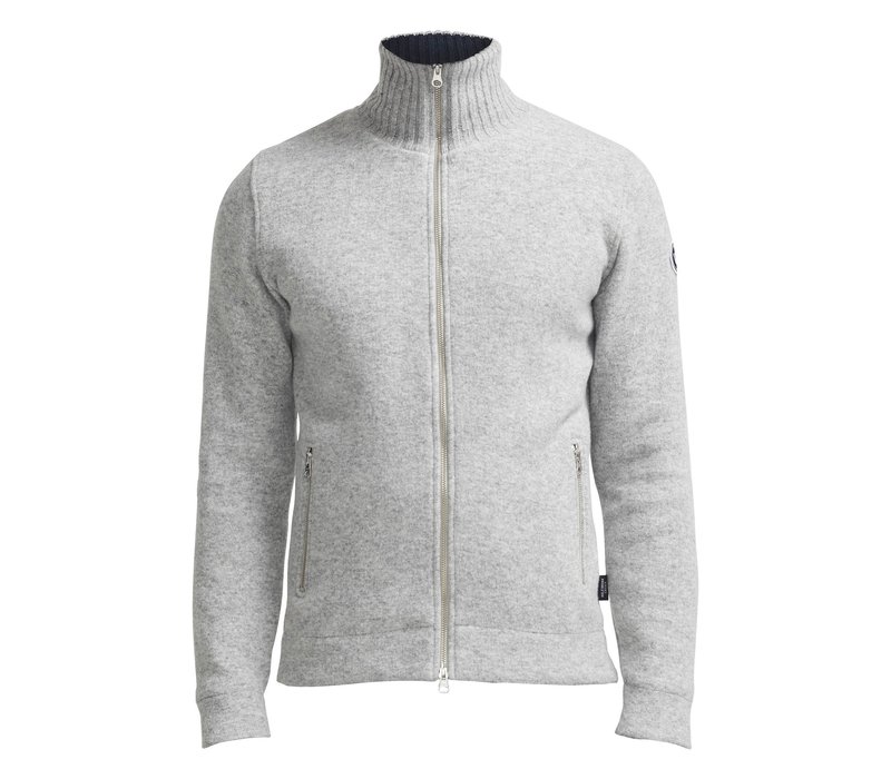 Mans Zip Grey Melange