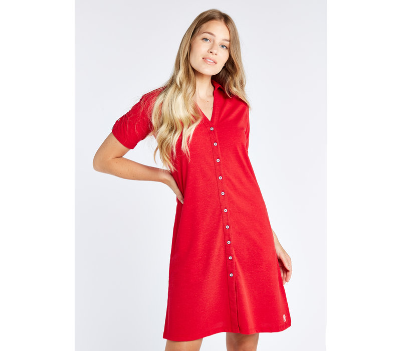 Dubarry Druid Shirt Dress Cardinal