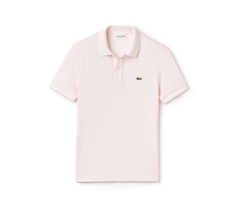 LACOSTE SLIM FIT  POLO VAN EFFEN PETIT PIQUÉ FLAMINGO