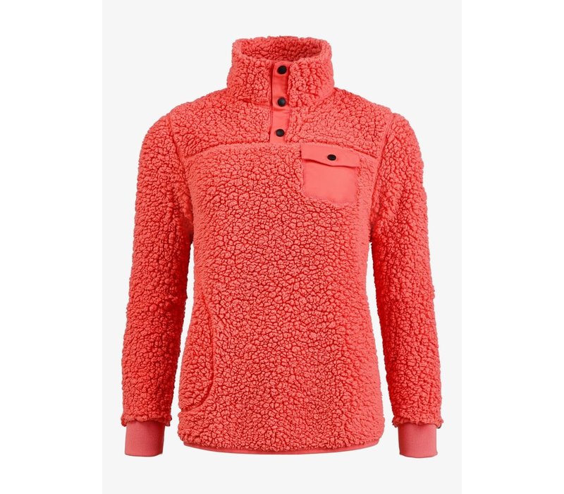 Pelle P Sherpa Sweater Coral Red