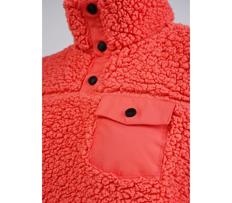 Pelle P Sherpa Sweater Coral Red