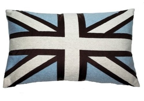 FS Home Collections Union Jack cushion 45x65 brown/lt blue