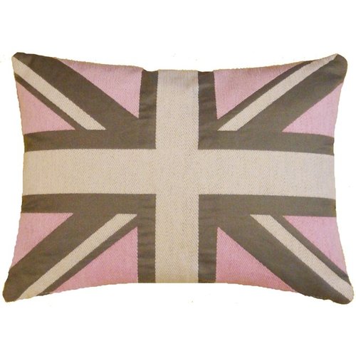  FS Home Collections Union Jack Club cushion 33x43 grey/light pink 