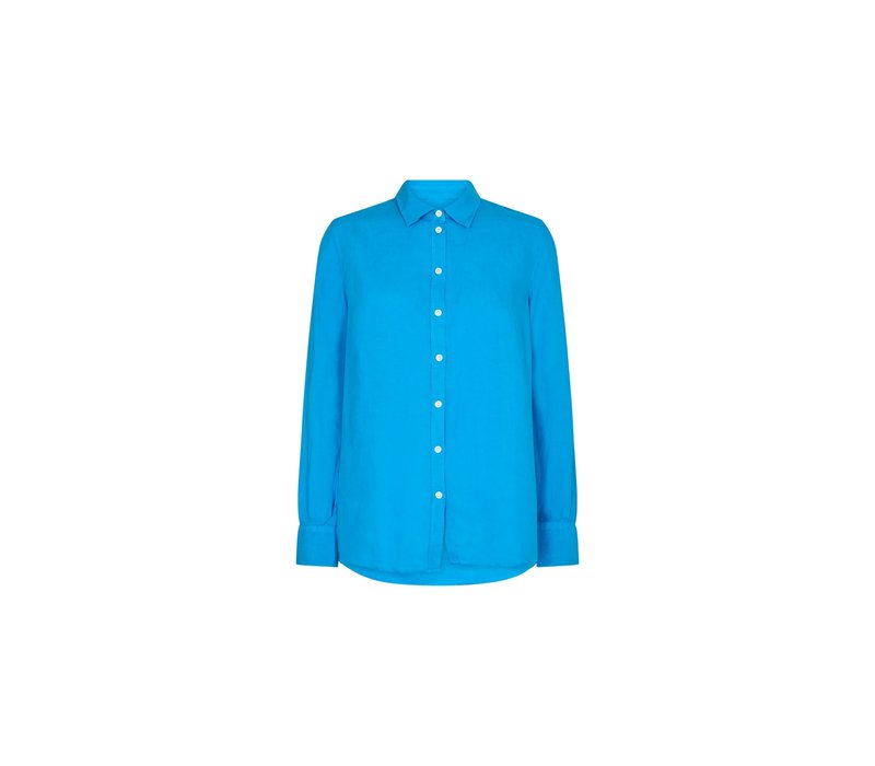 Karli Linen Shirt Blue Aster