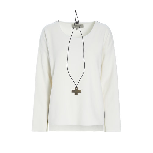  Henriette Steffensen BLOUSE & X NECKLACE OFF WHITE 