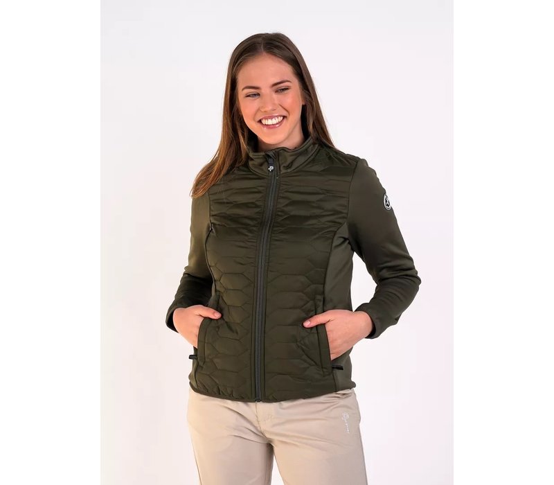 Pelle P W Levo Quilted Zip, Khaki Green