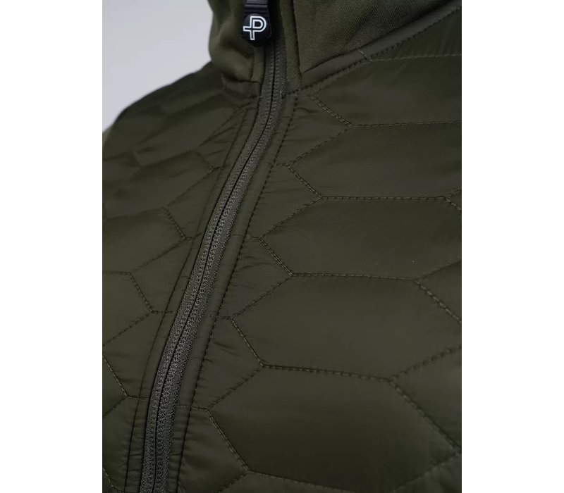 Pelle P W Levo Quilted Zip, Khaki Green