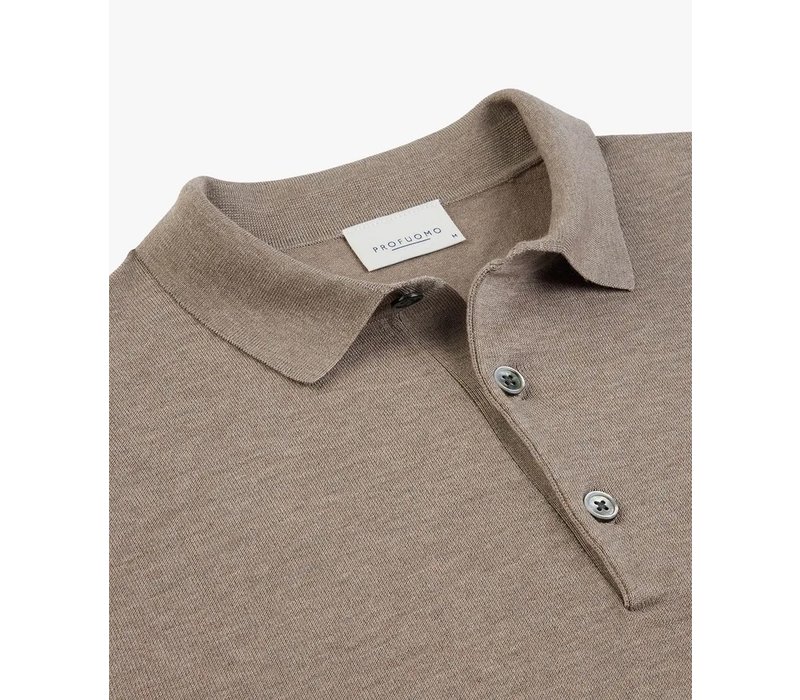 POLO SS COLOURBLOCK GREY MEL 08A