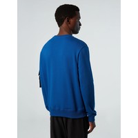 CREWNECK SWEATSHIRT W/POCKET OCEAN BLUE