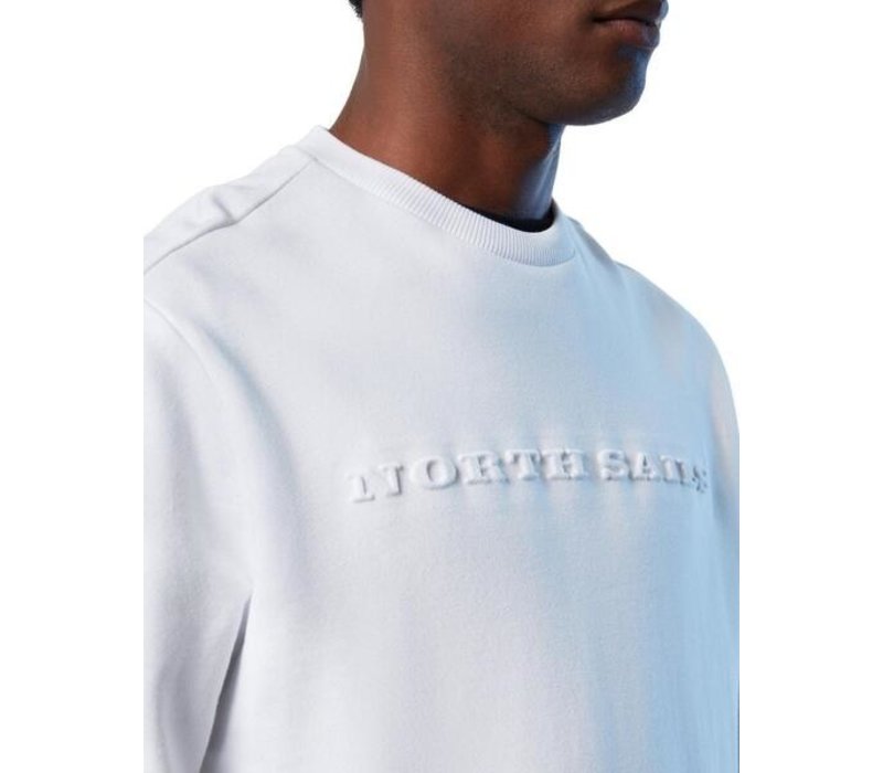 CREWNECK SWEATSHIRT W/POCKET WHITE