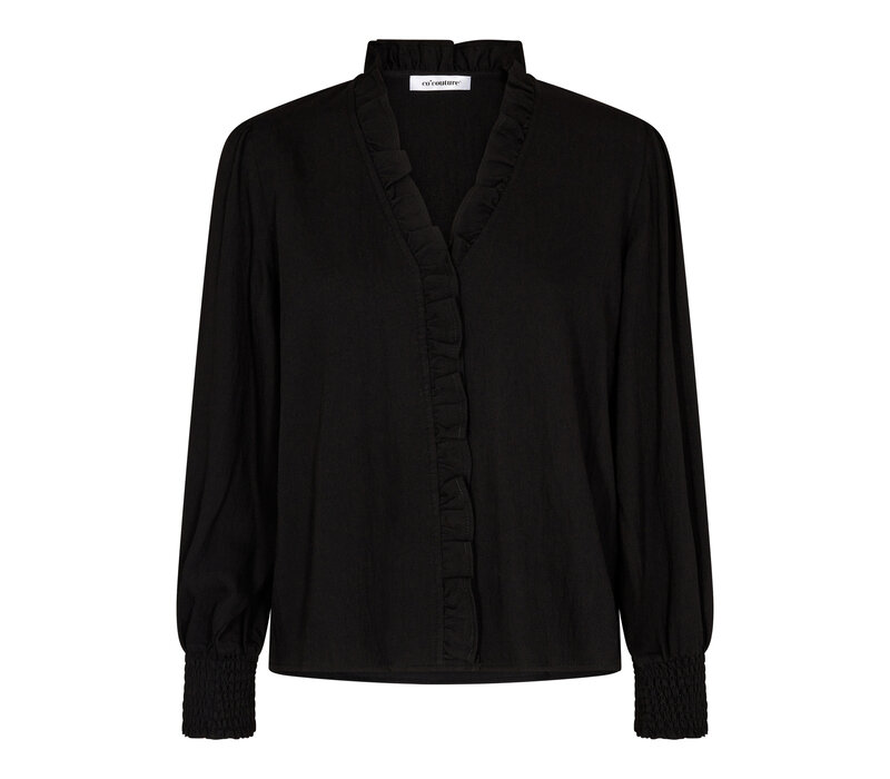 Sueda Frill Shirt Black