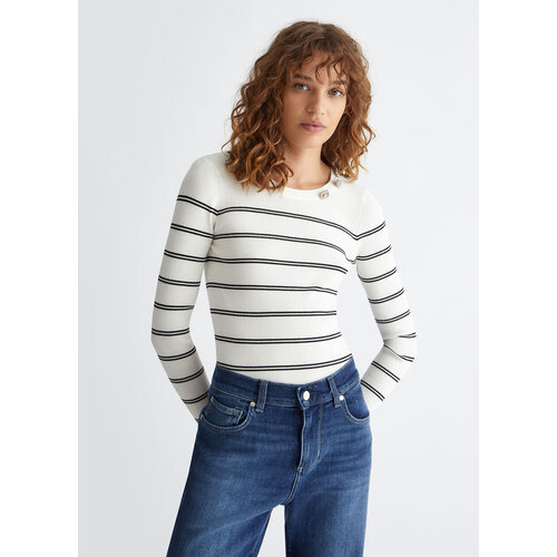  Liu Jo SWEATER BIANCO LANA/NERO 