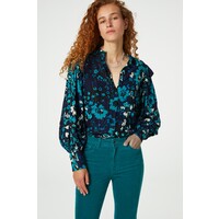 Philo Blouse Black / Keep it Teal