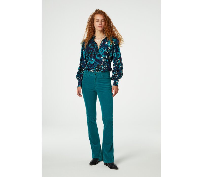 Philo Blouse Black / Keep it Teal