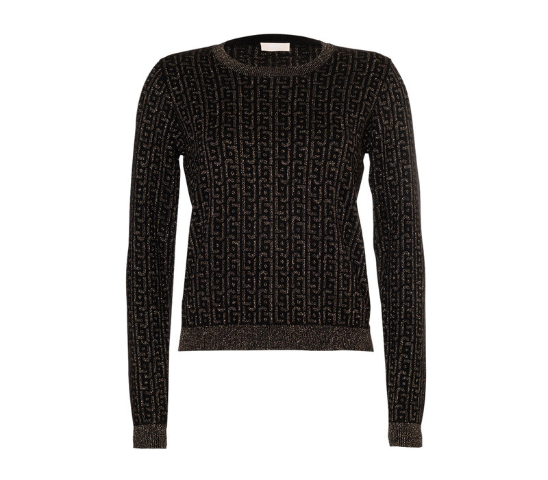 SWEATER NERO/DARK GOLD