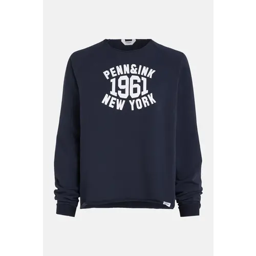  PENN&INK Sweater print navy white 