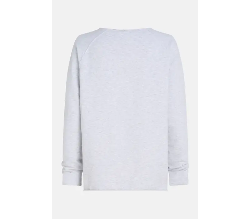 Sweater print grey mel. white