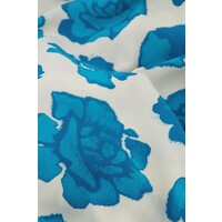 Archana Butterfly Dress Azure Blue/Cream Whi