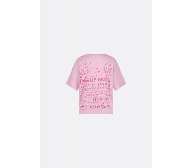 Fay Poem Pink T-shirt Pink Rose