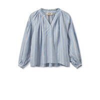 MMSafi Striped Linen Shirt Cashmere Blue