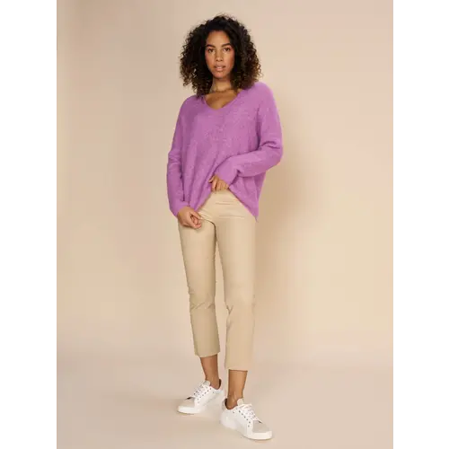  Mos Mosh MMThora V-Neck Knit Iris Orchid 