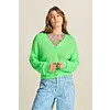 POM CARDIGAN - Neon Green Green