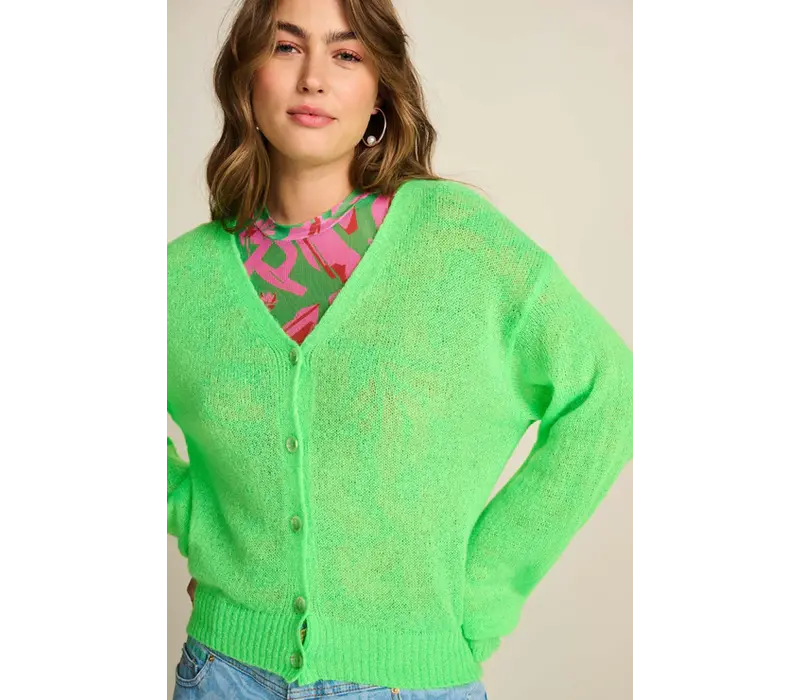 CARDIGAN - Neon Green Green