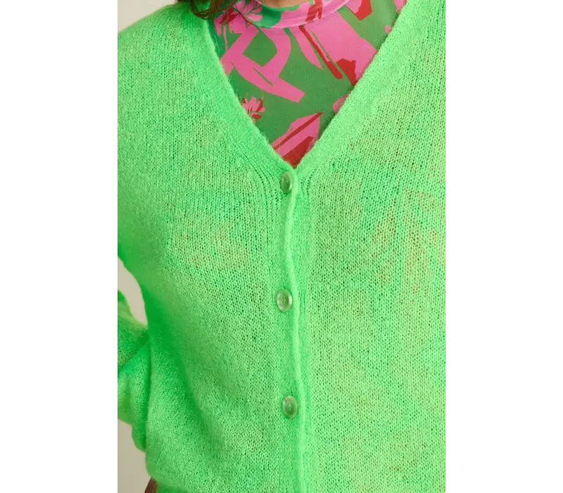 CARDIGAN - Neon Green Green