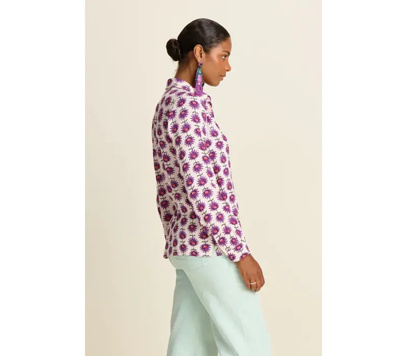 BLOUSE - Mila Flower Ecru Multi colour