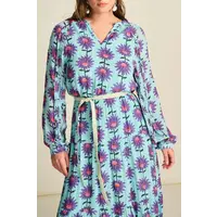 DRESS - Georgie Flower Aqua Blue