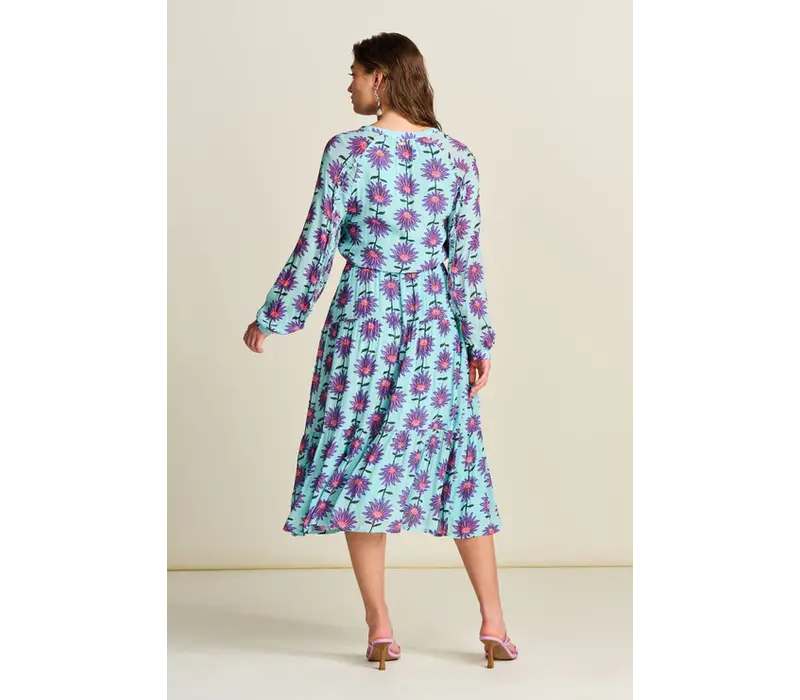 DRESS - Georgie Flower Aqua Blue