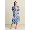 POM DRESS - Georgie Flower Aqua Blue