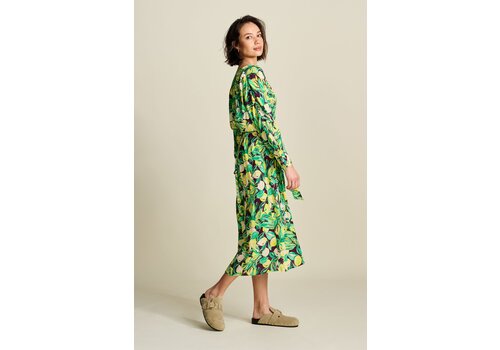 POM DRESS - Lemon Tree Crinkle Multi colour