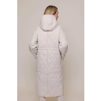 Long padded hooded coat Shell
