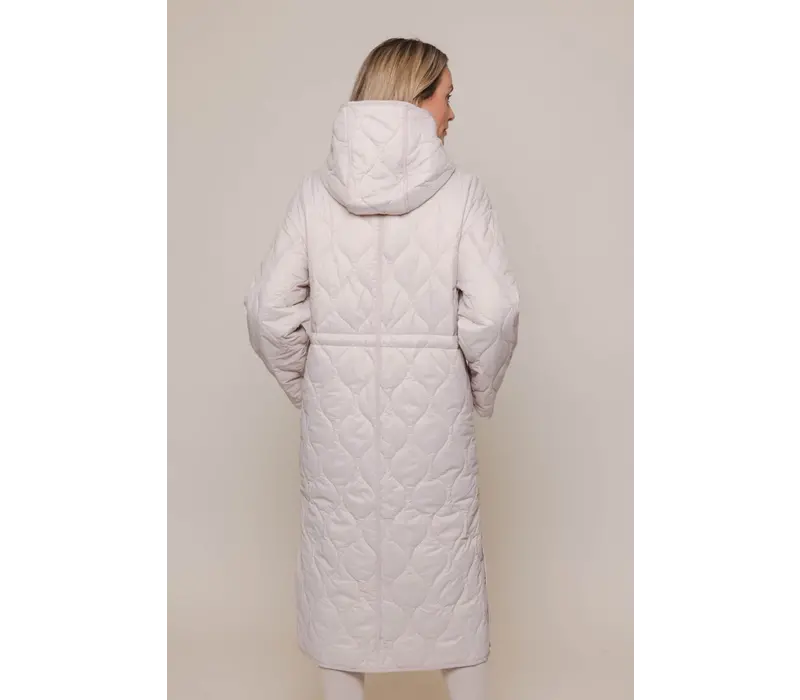 Long padded hooded coat Shell