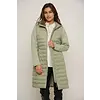 Rino & Pelle Long padded mix material coat Sea moss