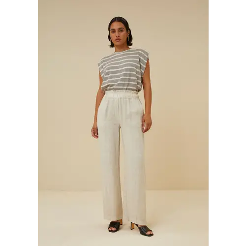  By-Bar robyn linen pant chalk 