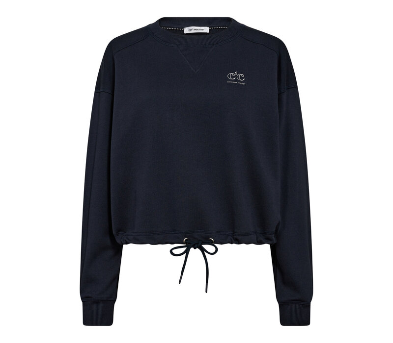 CleanCC Crop Tie Sweat Navy