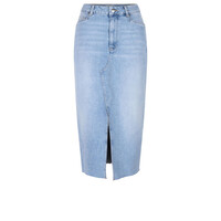 Pasque Denim Midi Skirt Bleached Denim