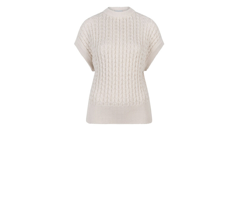 Cobra Cable Knit Top Butter Cream