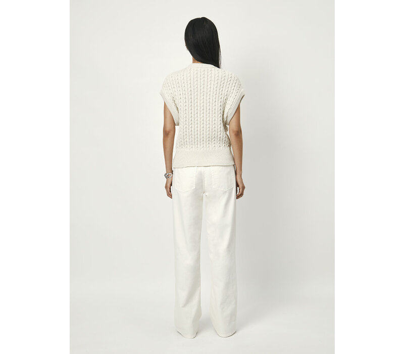 Cobra Cable Knit Top Butter Cream